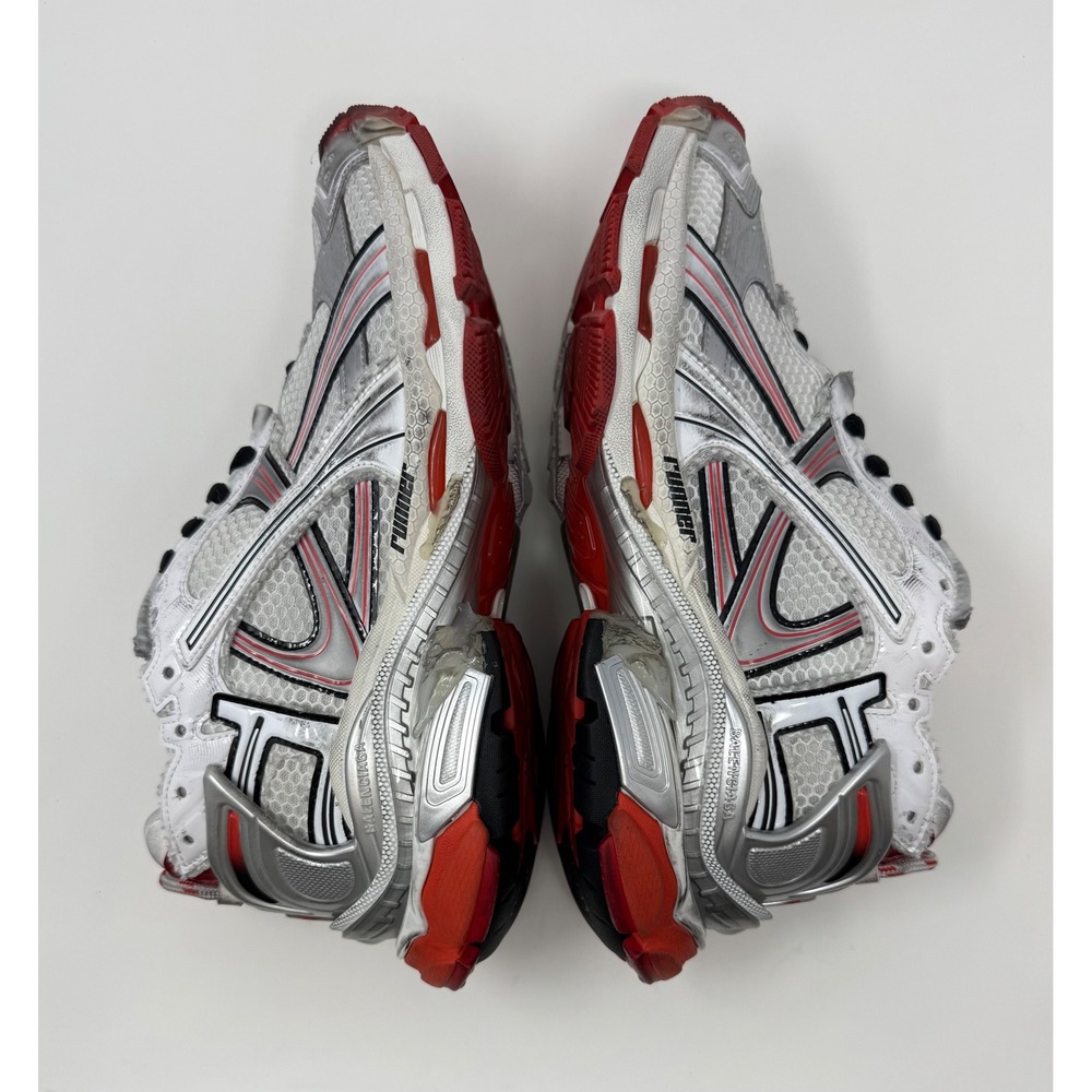Balenciaga Runner Sneaker White/Red/Black New Season Size 10 US 43 EU - Picture 3 of 9
